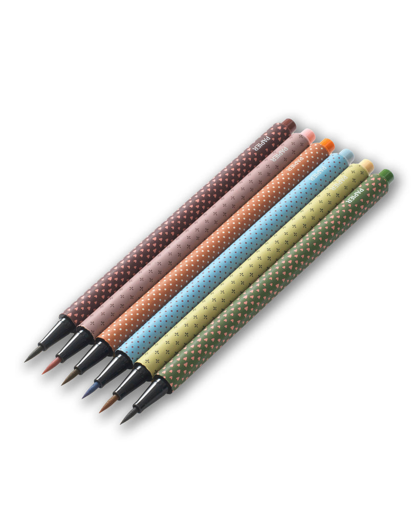patterned brush pen set 