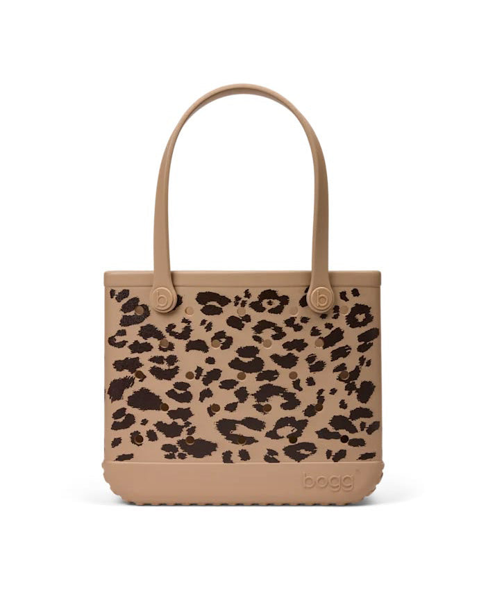 camel and hot cocoa leopard print bogg bag, baby