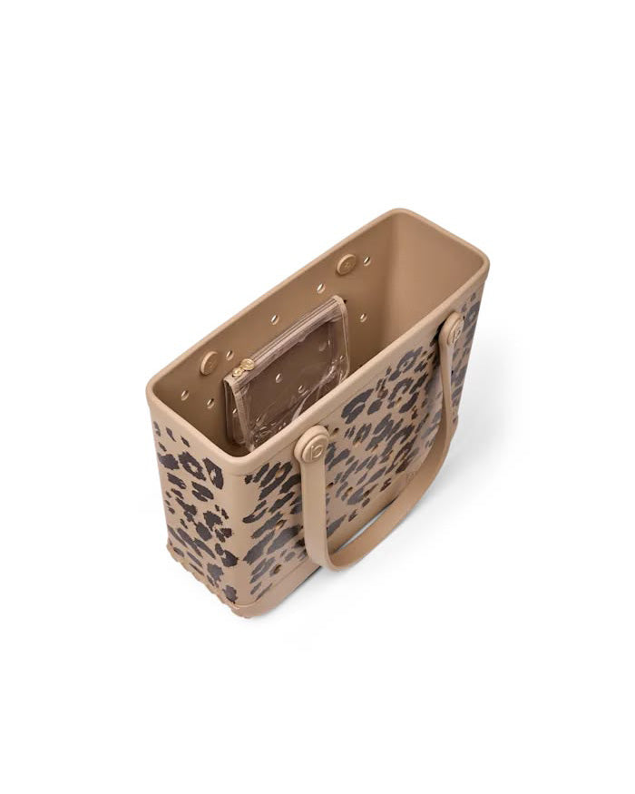 camel and hot cocoa leopard print bogg bag, baby