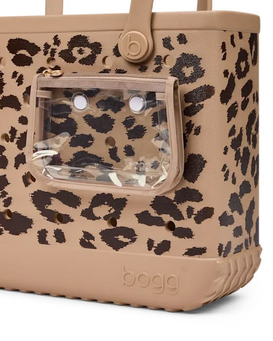 camel and hot cocoa leopard print bogg bag, baby