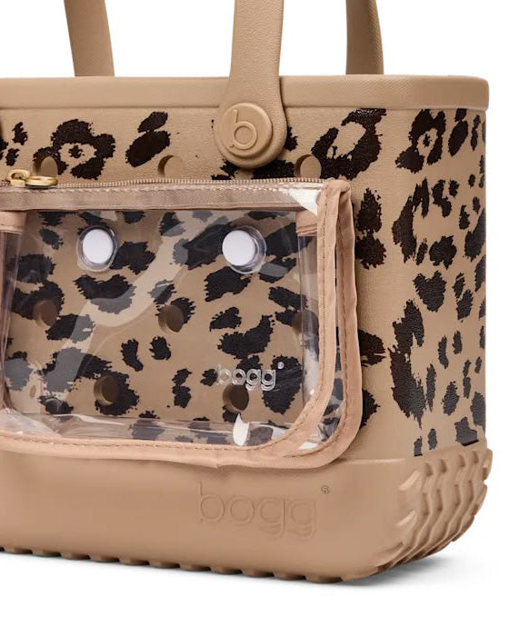 camel and hot cocoa leopard print bogg bag, bitty