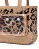 camel and hot cocoa leopard print bogg bag, bitty