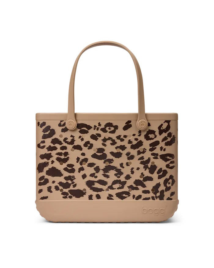 camel and hot cocoa leopard print bogg bag, original