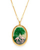 vintage-inspired cameo necklace, flamingo