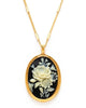 vintage-inspired cameo necklace, gothic rose
