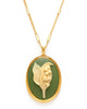 vintage-inspired cameo necklace, lily of the valley