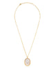 sacred heart necklace made from mother of pearl 
