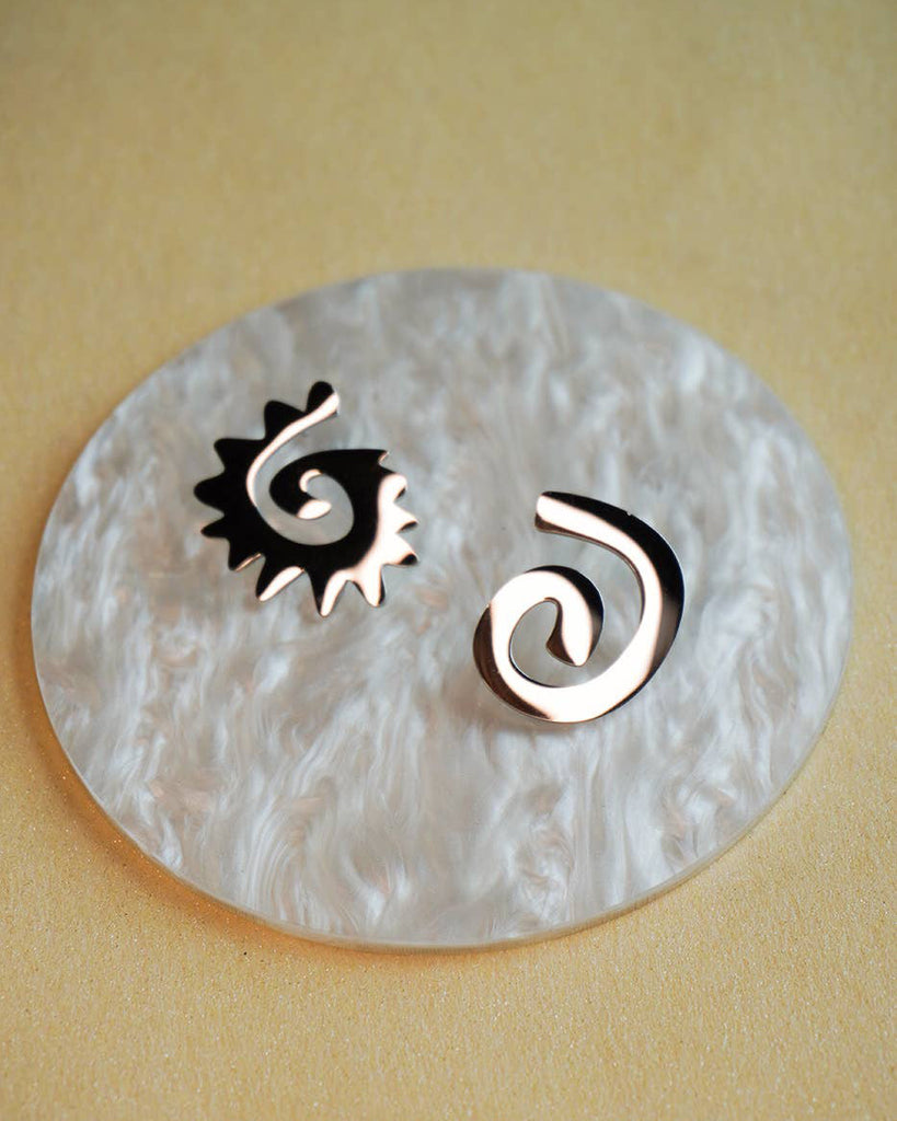 Caracol & Espiral Silver Studs