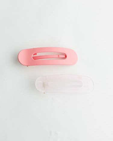 cassie banana clip set in blush