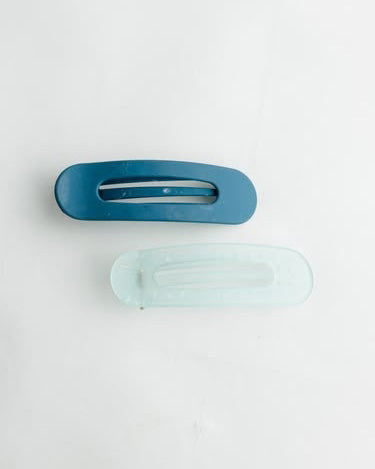 cassie banana clip set in blue