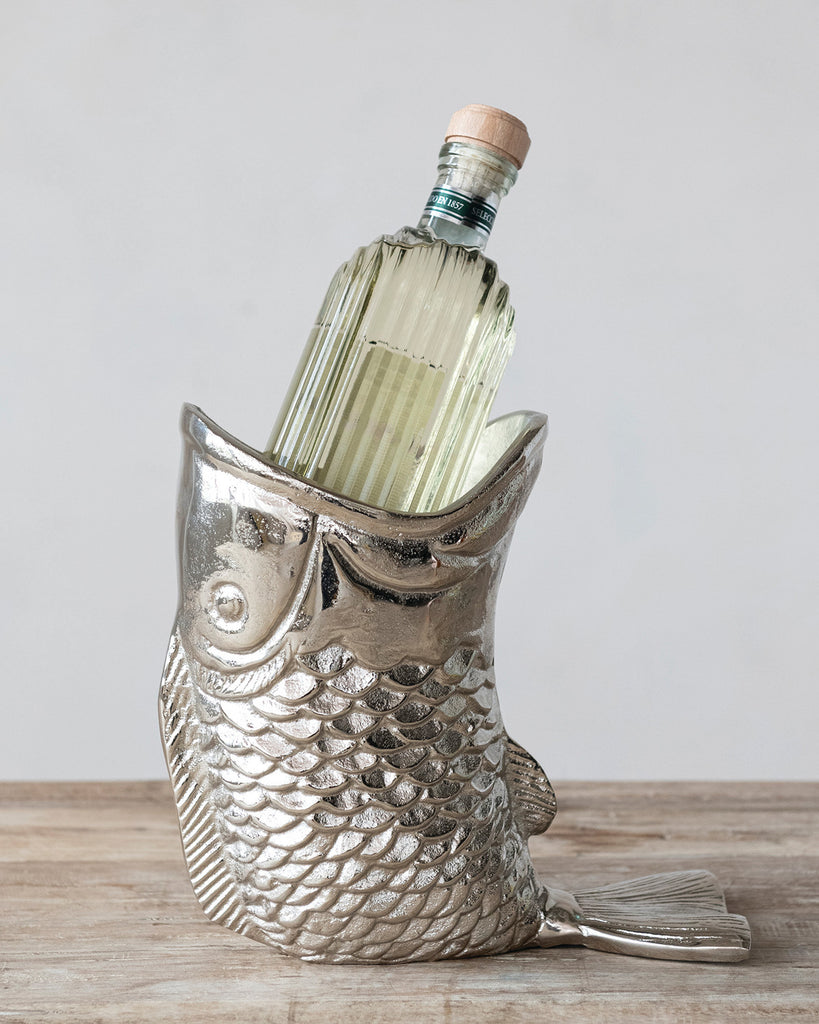 Cast Aluminum Fish Bottle Holder