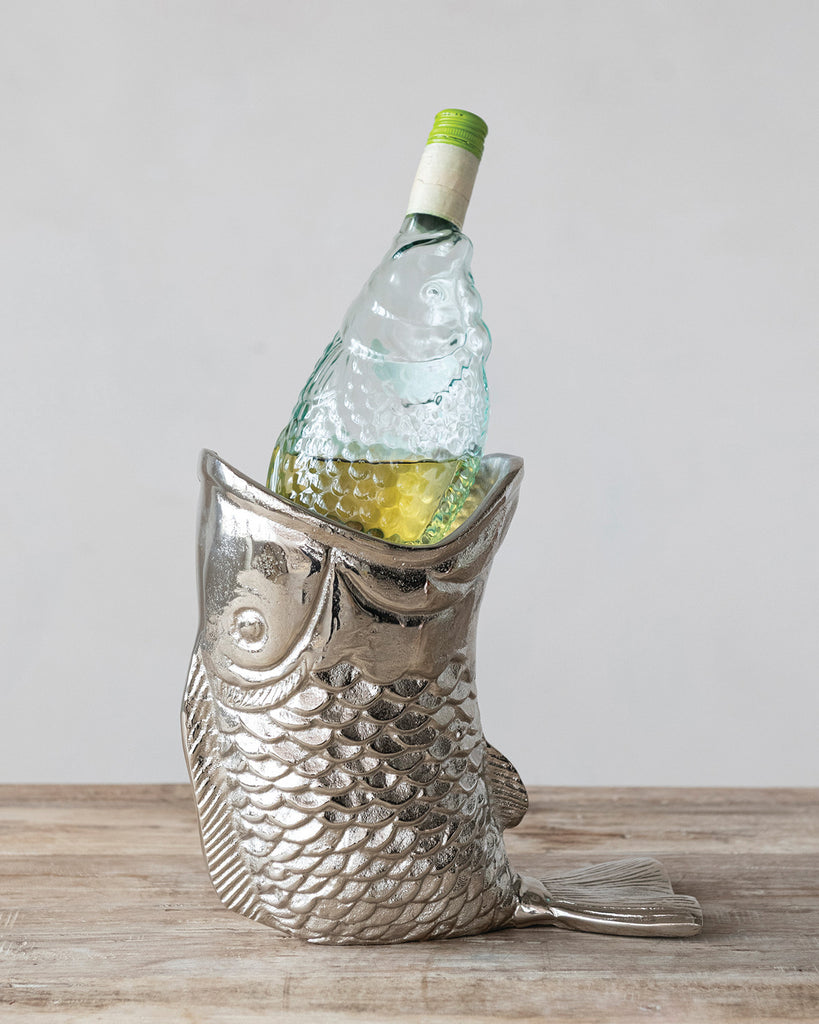 Cast Aluminum Fish Bottle Holder