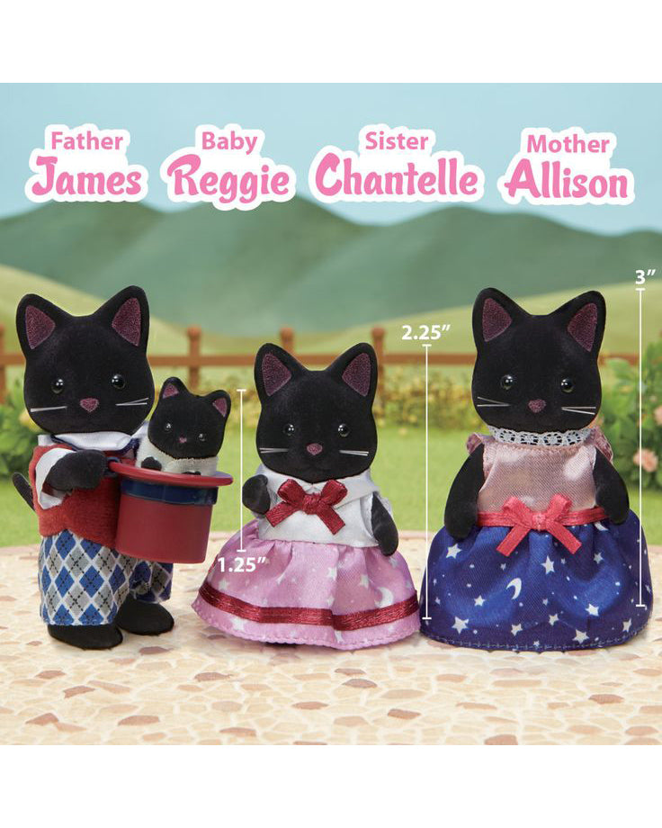 midnight cat family from calico critters