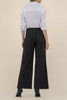 professional looking wide leg trousers in charcoal grey