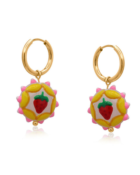 Strawberry Vivid Charm Petite Earrings