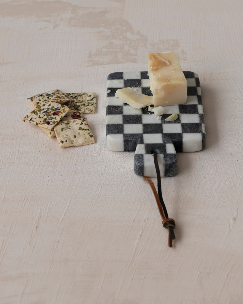 Checkerboard Marble Cheeseboard