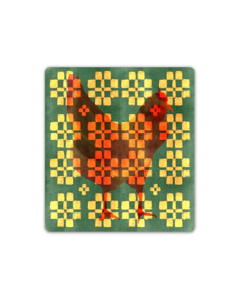 Chicken Quilt Sticker