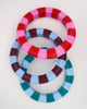 chunky bangle set with a colorful striped design