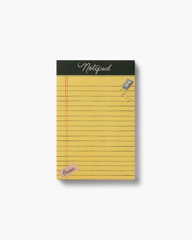 classic yellow notepad with a vintage-inspired design