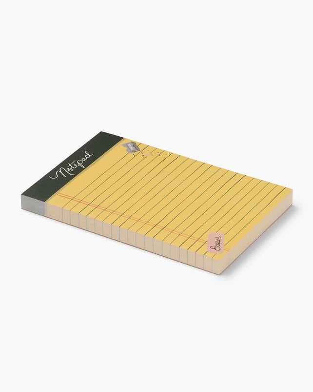 classic yellow notepad with a vintage-inspired design