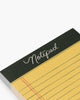 classic yellow notepad with a vintage-inspired design
