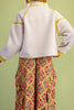 fleece jacket with bright yellow contrast trim 