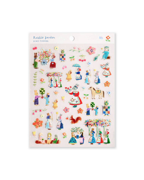 Rabbit Garden Clear Sticker Sheet