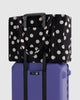 cloud carry-on bag in black and cream polka dot