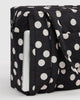 cloud carry-on bag in black and cream polka dot