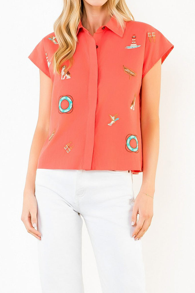Coastal Town Button Down
