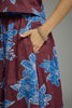Cocoa Wine Floral Skirt