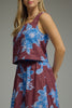 Cocoa Wine Floral Top