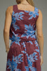 Cocoa Wine Floral Top