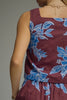 Cocoa Wine Floral Top