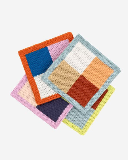 Color Patch Coaster Set  in desert