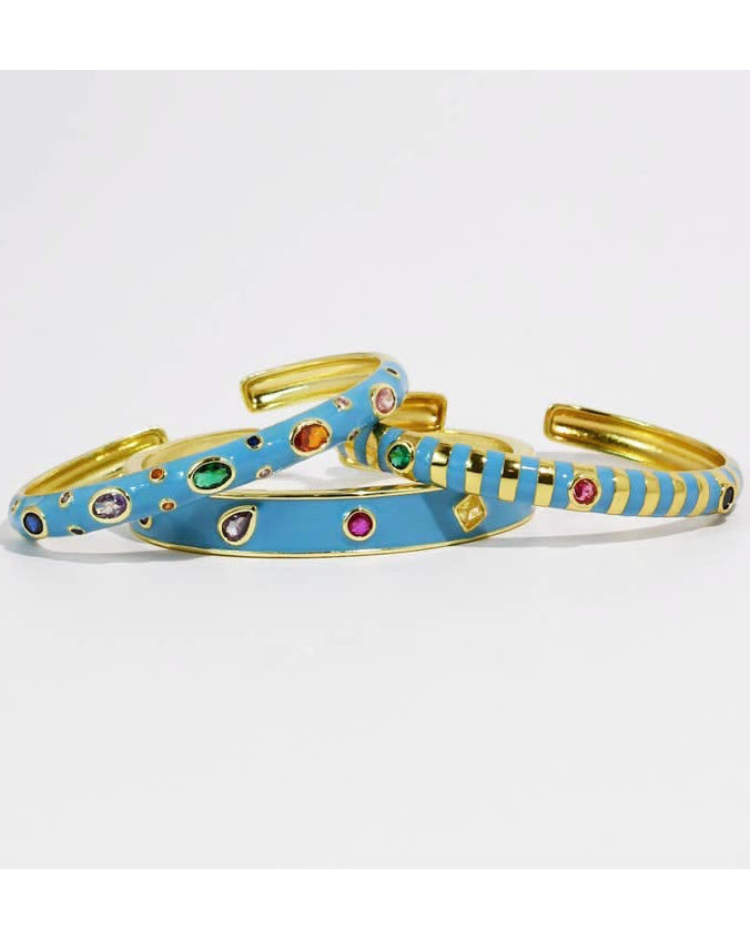 Blue Confetti Bangle Set 