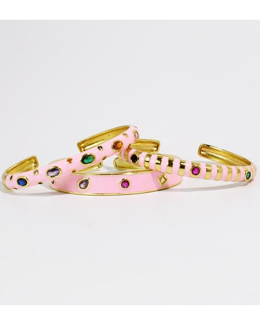 Pink Confetti Bangle Set 