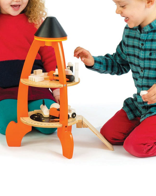 cosmic rocket wooden play set 