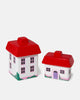 salt and pepper shaker set in the shape of two cozy cottages