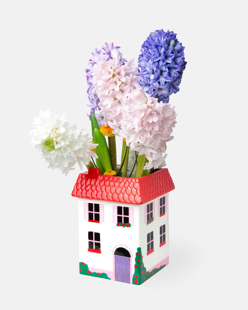 novelty vase in the shape of a cottage