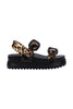 Black & Brown Cozy Sandal Platform 
