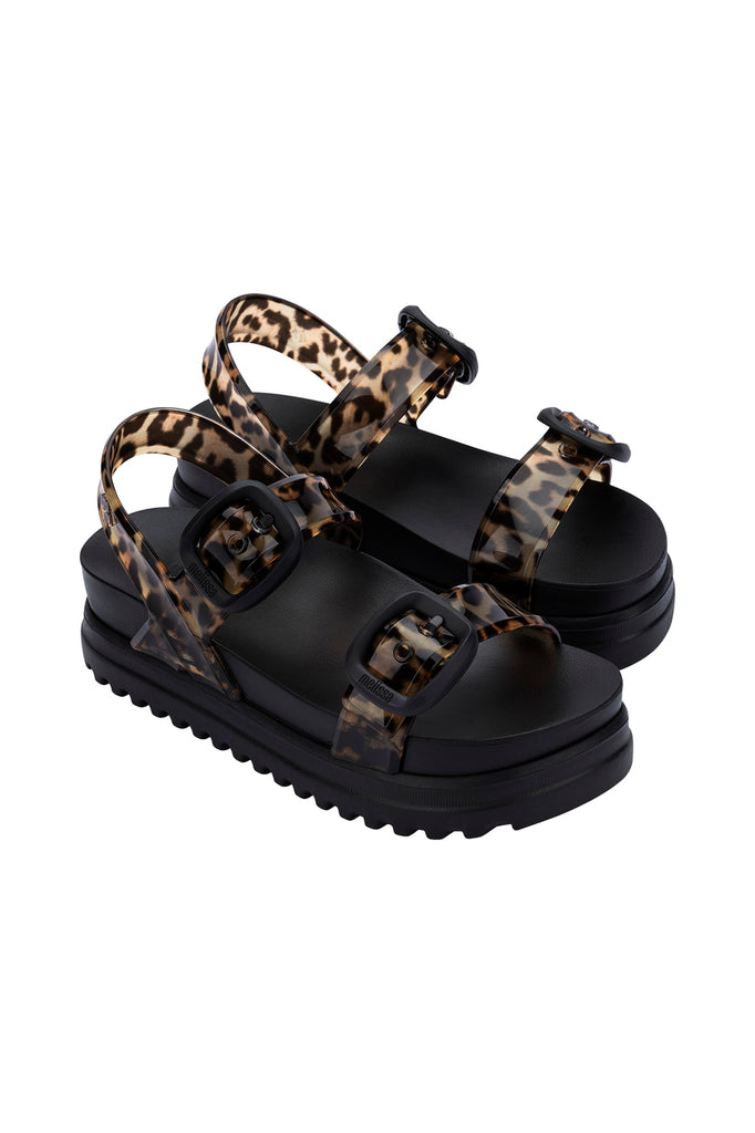 Black & Brown Cozy Sandal Platform 
