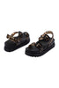 Black & Brown Cozy Sandal Platform 