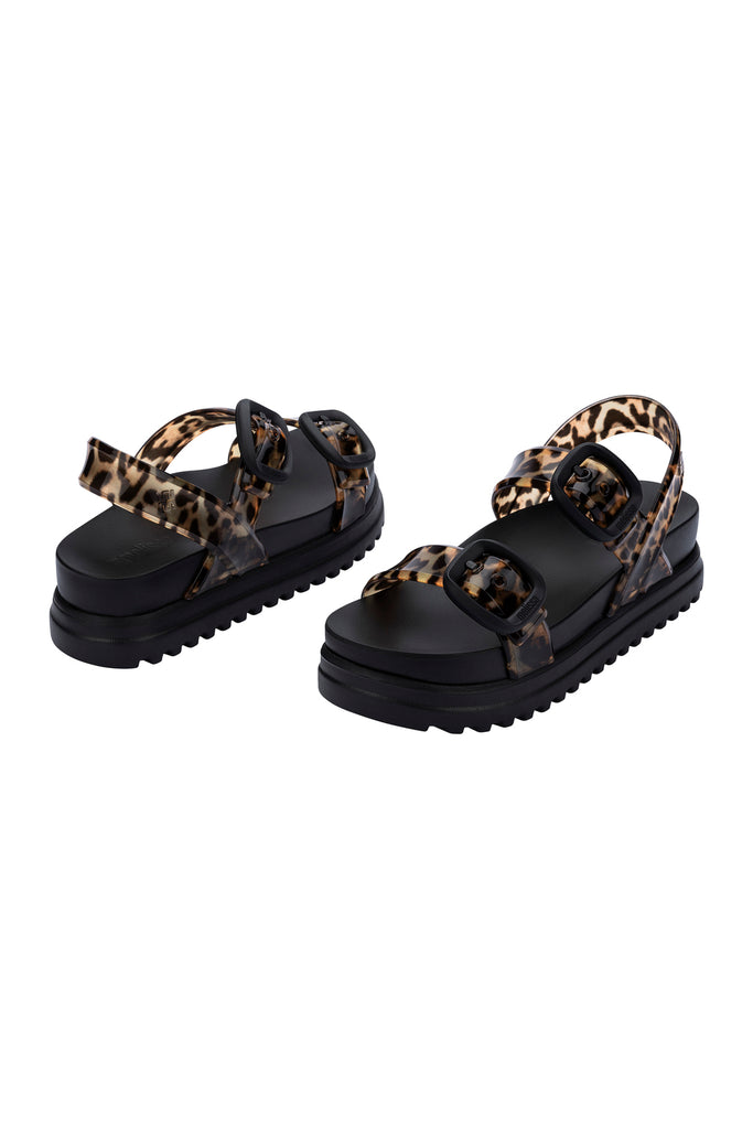Black & Brown Cozy Sandal Platform 