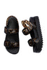 Black & Brown Cozy Sandal Platform 