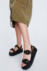Black & Brown Cozy Sandal Platform 
