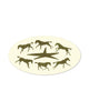 running horses sticker in cream 