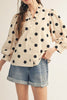 Crescent Polka Dot Blouse 
