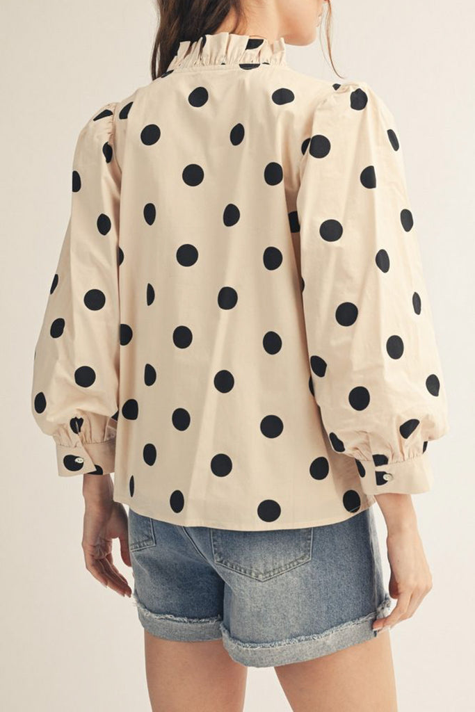Crescent Polka Dot Blouse 