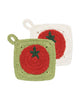 crocheted sponge set heirloom tomatoes